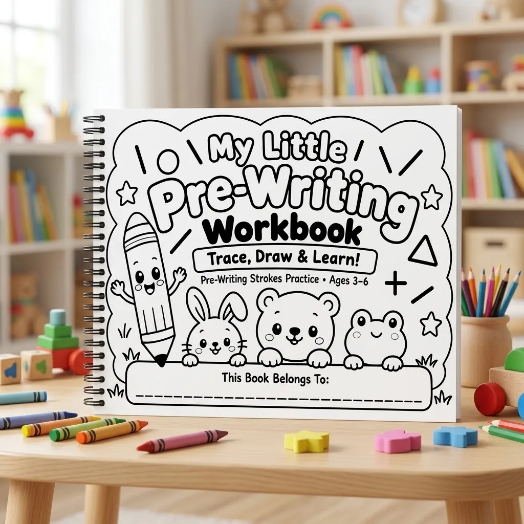 My Little Pre-Writing Workbook: Trace, Draw & Learn!
